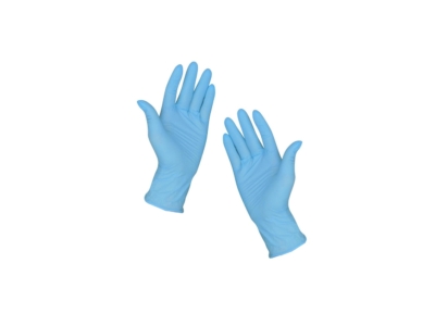 Gumikesztyű nitril púdermentes L 100 db/doboz, GMT Super Gloves kék