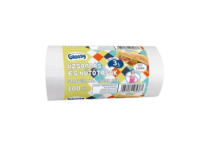 Nylon zacskó 25 x 35 cm 100 db/csomag uzsonnás rollos