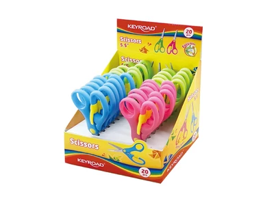 Olló 13 cm tompa fejű 20 db/display Keyroad For Kids vegyes színek