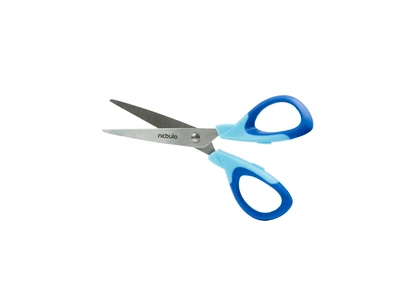 Olló, 14cm, hegyes, iskolai, ergonomikus, Nebulo