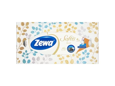 Papírzsebkendő 4 rétegű 80 db/csomag Zewa Softis Style NaturalSoft