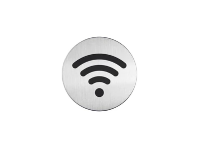 Piktogram, információs tábla, átmérő 83mm, WIFI Durable ezüst