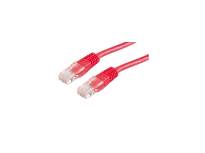 Kábel UTP CAT5e, 0,5m, Roline piros