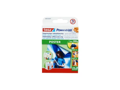 Ragasztócsík kétoldalas, Powerstrips poszterhez Tesa