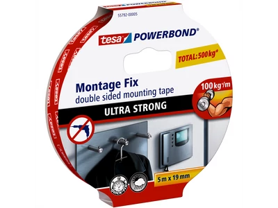 Ragasztószalag kétoldalas, rögzítószalag ultra erős 19mmX5m PowerBOND Tesa