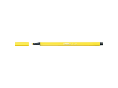 Rostirón, filctoll 1mm, M STABILO Pen 68 citromsárga