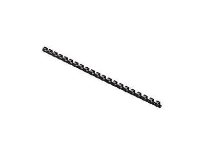 Spirál műanyag, 12mm, 56-80lap, 100 db/doboz, Fellowes® fekete