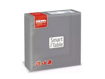 Szalvéta 2 rétegű 33 x 33 cm 50 lap/cs Fato Smart Table szürke_82623700