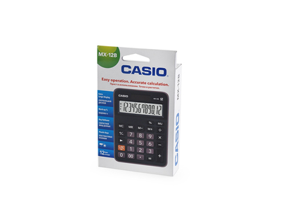 Számológép asztali 12 digit, döntött kijelző Casio MX12B fekete