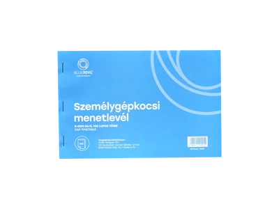 Személygépkocsi menetlevél A5, 100 lapos D.GEPJ.36/5 Bluering®