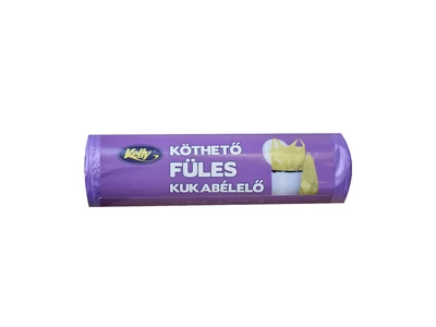 Szemeteszsák köthető füles 75 liter 75 x 100 cm 15 db/tekercs lila