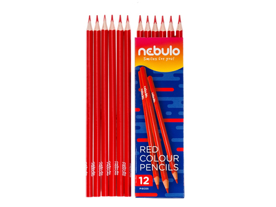 Színes ceruza, háromszög, Nebulo piros