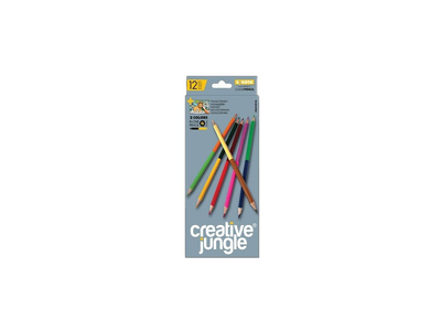 Színes ceruza készlet, kétvégű duocolor 12/24 szín Creative Jungle 24 klf. szín