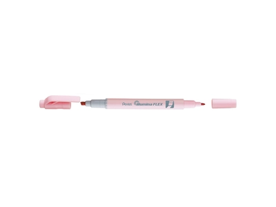 Szövegkiemelő kétvégű 1/3,5mm, vágott és kúphegyű, Pentel pasztell rózsaszín