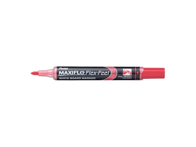 Táblamarker 1-5mm, hajlékony hegyű Pentel Maxiflo Flex Feel piros