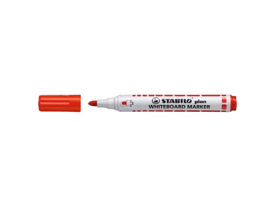 Táblamarker 2,5-3,5mm, kerek hegyű, Stabilo Plan 641/40 piros