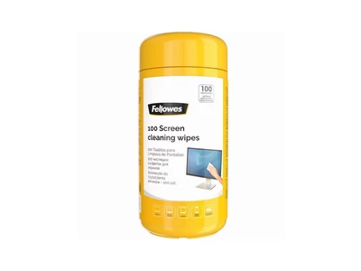 Tisztítókendő, képernyőhöz, Fellowes® 100lap,/csomag,