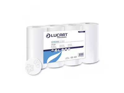 Toalettpapír 2 rétegű 150 lap/tekercs cellulóz 8 tekercs/csomag 2.150 Strong Lucart_811B60J fehér