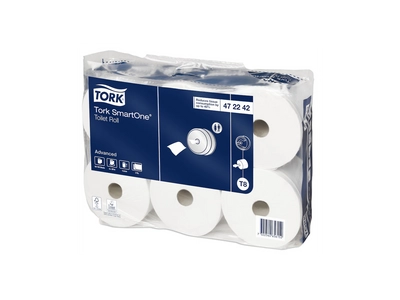 Toalettpapír 2 rétegű laponkénti adagolású 1150 lap/207 m/tekercs 6 tekercs/csomag Smart One®Tork_472242 fehér T8