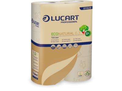 Toalettpapír 3 rétegű 250 lap/tekercs 6 tekercs/csomag EcoNatural Lucart 6.3_811929D havanna barna