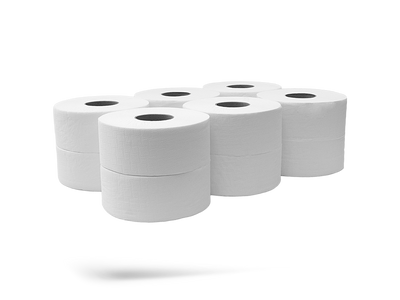 Toalettpapír 2 rétegű közületi átmérő: 19 cm 100 % cellulóz 12 tekercs/karton Bluering® hófehér_219C105