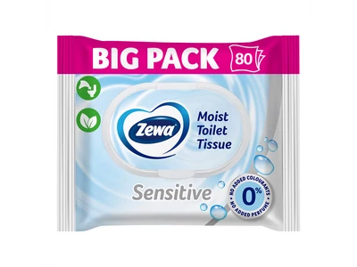 Toalettpapír nedves 80 lap/csomag Zewa Sensitive