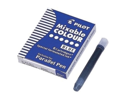 Töltőtoll tintapatron Pilot Parallel Pen 6 db/doboz, kék