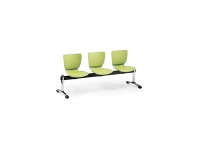 Várótermi szék Mono PC 3 ülőhelyes zöld