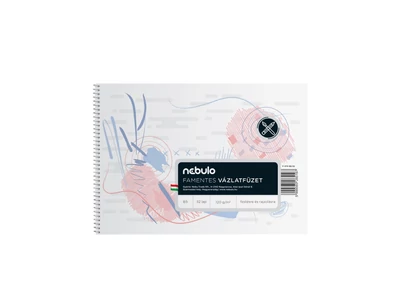 Vázlatfüzet B5, spirálos, 120g, Nebulo