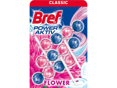 WC illatosító golyós 3 x 50 g Bref Power Aktiv Fresh Flower