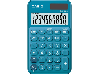 Zsebszámológép 10 digit Casio SL 310 kék