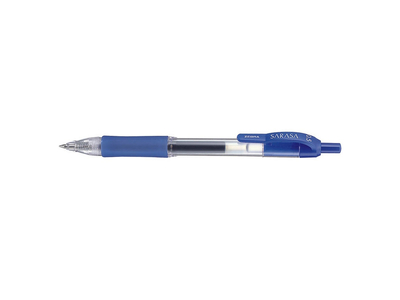 Zselés toll 0,5mm, kék test, Zebra Sarasa Retractable, írásszín kék