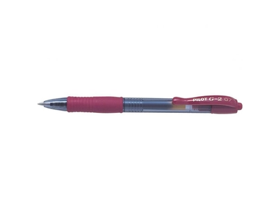 Zselés toll 0,7mm, nyomógombos Pilot G-2, írásszín piros